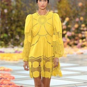 Ulla Johnson runway collection yellow crochet dress, NWT
